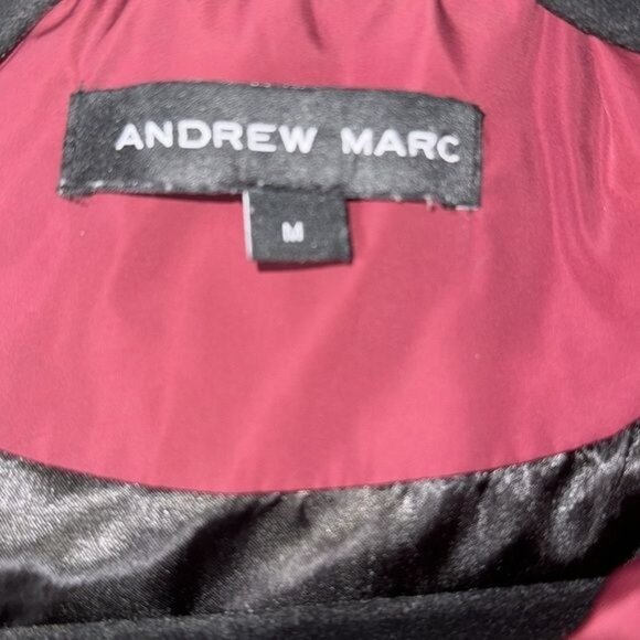 Andrew Marc Womens Quilted Burgundy Zip-Up Vest M Polyester & Spandex - Picture 3 of 9